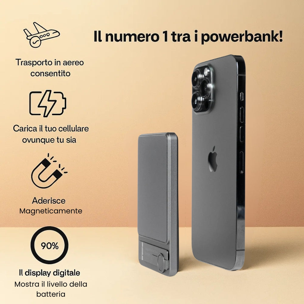 Powerbank Magnetico Ultra Slim con Tecnologia MagSafe